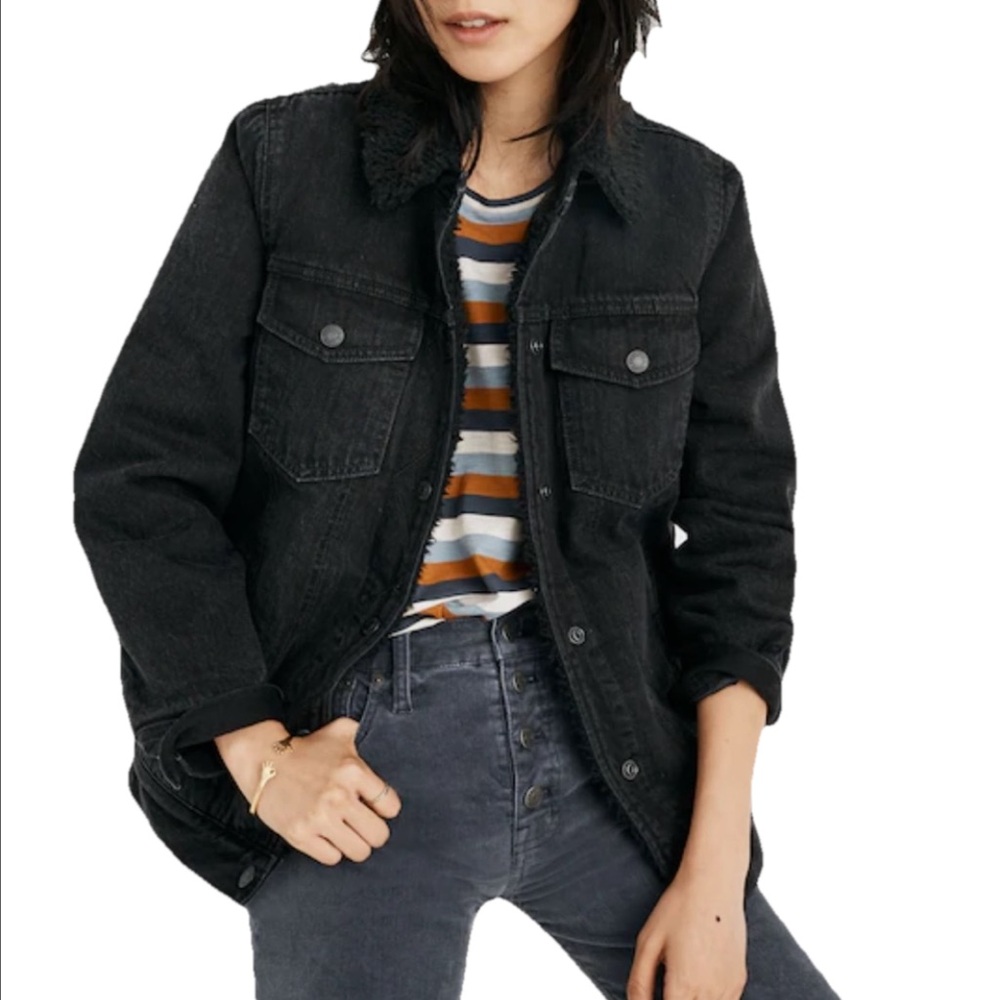 Madewell The Oversized Sherpa Jean Jacket